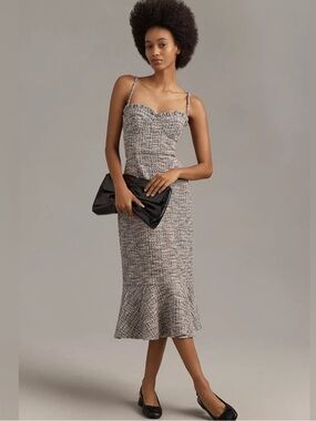 NWT Hutch Selene Tweed Midi Dress - Size 4